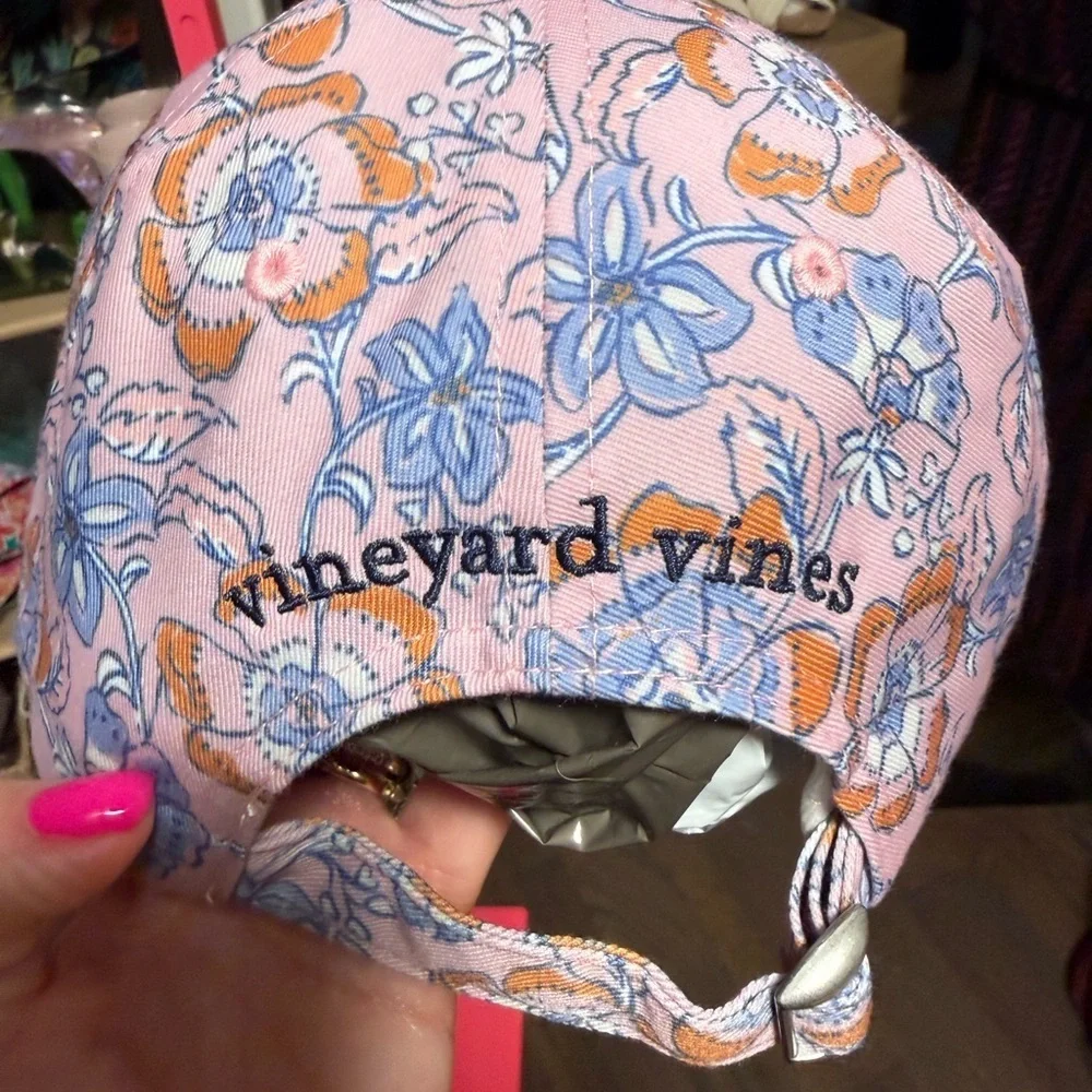 Vineyard Vines Girls Floral Whale Hat Pink | NWT | 52 cm